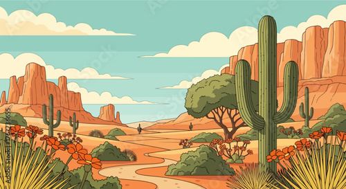 desert cactus in the desert