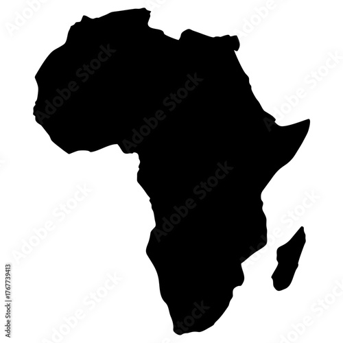 Map of Africa continent Vector silhouette .eps
