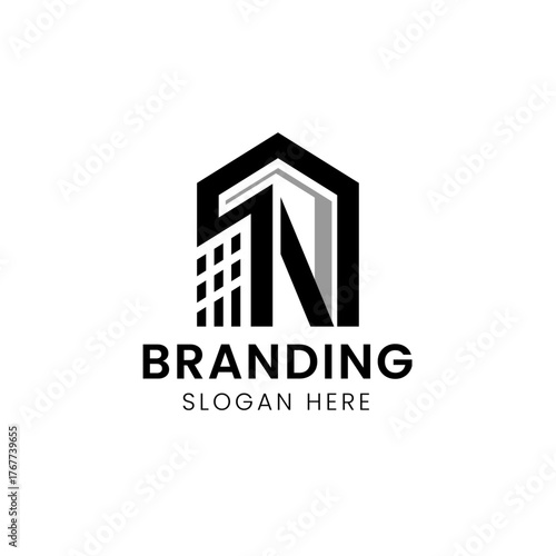 Elegant real estate logo template.