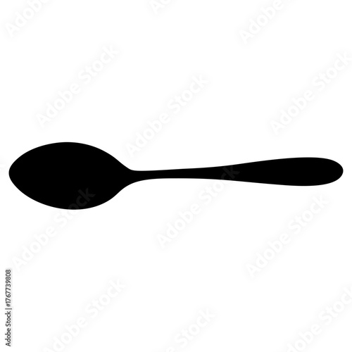 Spoon Vector silhouette icon .eps