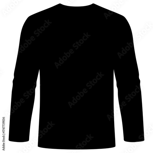 tshirt Full Sleeves Vector silhouette icon .eps