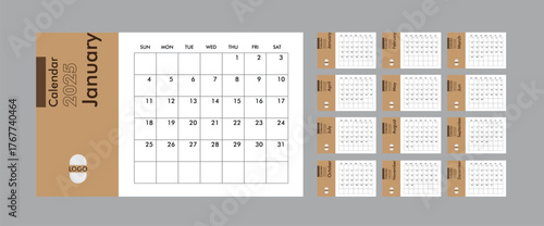 2026 desk calendar design template, 12 month corporate table calendar design, 2026 Calendar Planner Set of new Template 12 Monthly Page for Corporate or Personal use
