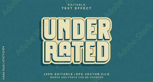 Editable text style effect - Underrated text style theme.