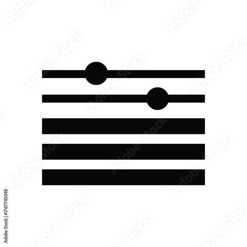 Modern minimalist icon representing settings and adjustments with sliders and control points