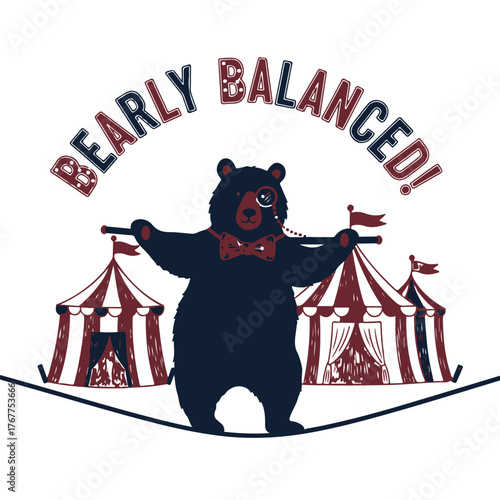 Vector art illustration of a pirate monster wearing a carnival mask on a banner and roof for a Halloween party poster design featuring a bat and flag.