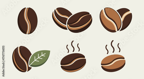 Collection of various coffee beans in different styles.