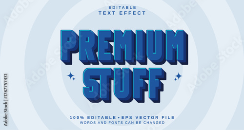 Editable text style effect - Premium Stuff text style theme.