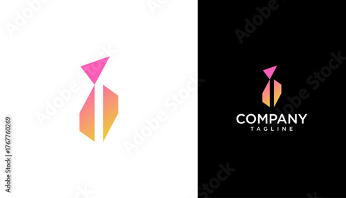 Free Download Letter i logo design template. Monogram i logo icon - GFXLoad