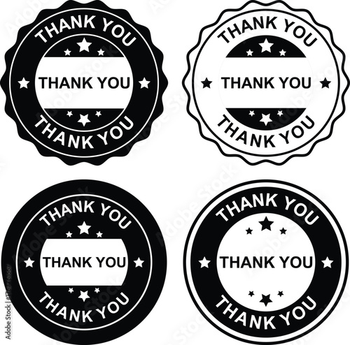 Thank You Appreciation Seals and Gratitude Reward Labels