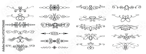 Set of calligraphy vector illustration