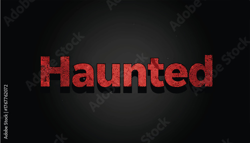 vector illustration of haunted with fingerprint