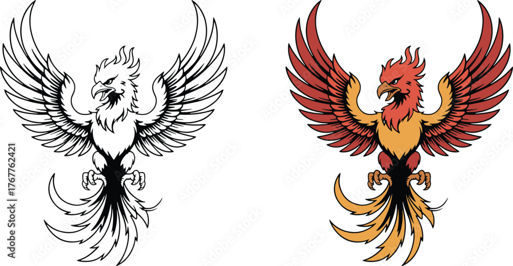 Obraz premium Phoenix Bird Logo