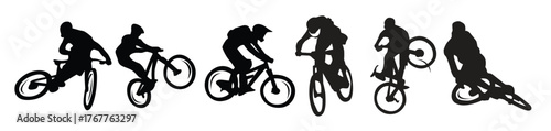 bicycle silhouettes vector