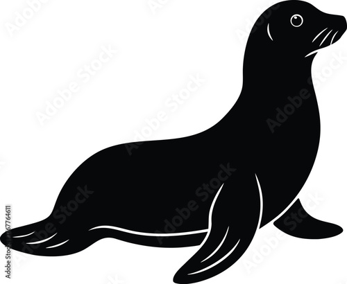 A  seal silhouette vector illustration