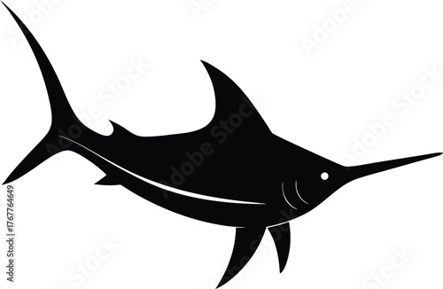 A marlin silhouette vector illustration