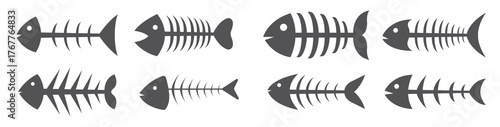set of fishbone icons