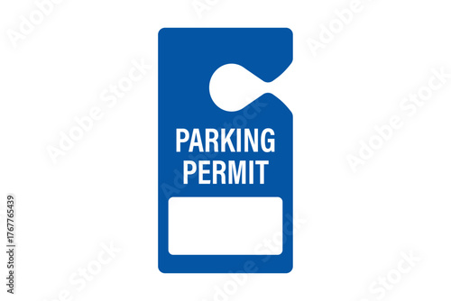 Parking Permit Car Mirror Hanger Template. Customizable Template for Vehicles, Reserved Parking, Event Passes, and Access Control. Perfect for Offices, Apartments, Hotels, and Businesses