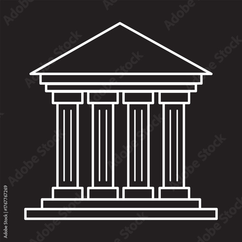 The bank icon. Banking and finance symbol. 
