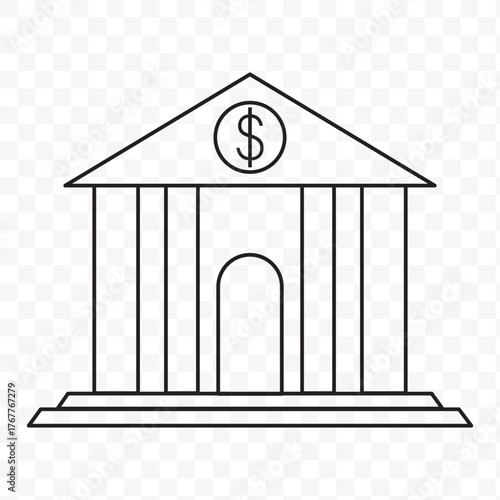 The bank icon. Banking and finance symbol. 

