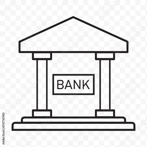 The bank icon. Banking and finance symbol. 

