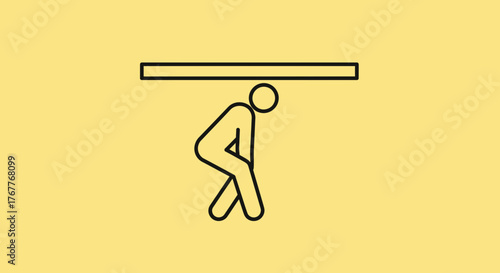 Conceptual Illustration Depicting Burden, Load, And Effort In A Minimalist Style