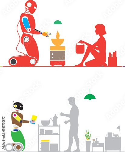 Robots assisting people in domestic settings android