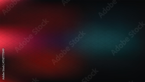 Geometric gradient background with red and teal hues