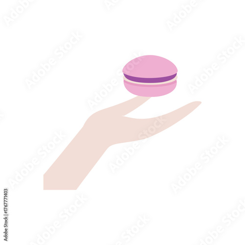 female hand holding a pill