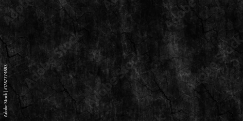 Dark black background backdrop studio, cement concrete dust surface rough wall texture. black old paper texture. stone marble texture. black dirty concrete wall backdrop. 