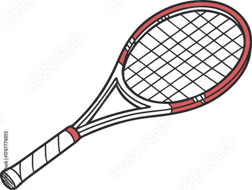 Tennis racket vector illustration | Sports equipment graphic