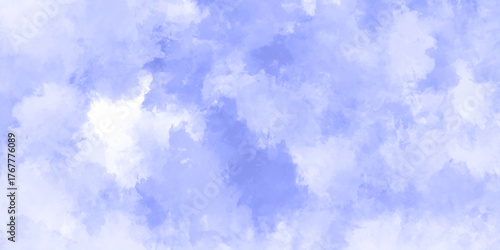 Light sky blue and white grunge smooth shades aquarelle background. sky cloud for wallpaper backdrop texture. blue watercolor splash stroke background with clouds. hand drawn paint watercolor texture.