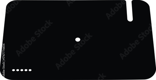 Vector Graphics of a Computer Tablet Screen A Sleek Silhouette Design for Modern Technology Interfaces, User Experience, and Mobile Computing, Perfect for UI/UX Design, App Development