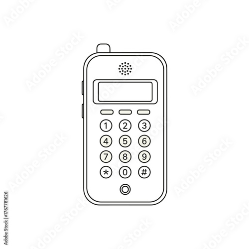 Button mobile phone icon logo flat vector design