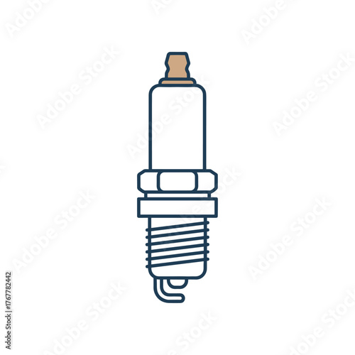 Car Spark Plug icon logo flat vector design
