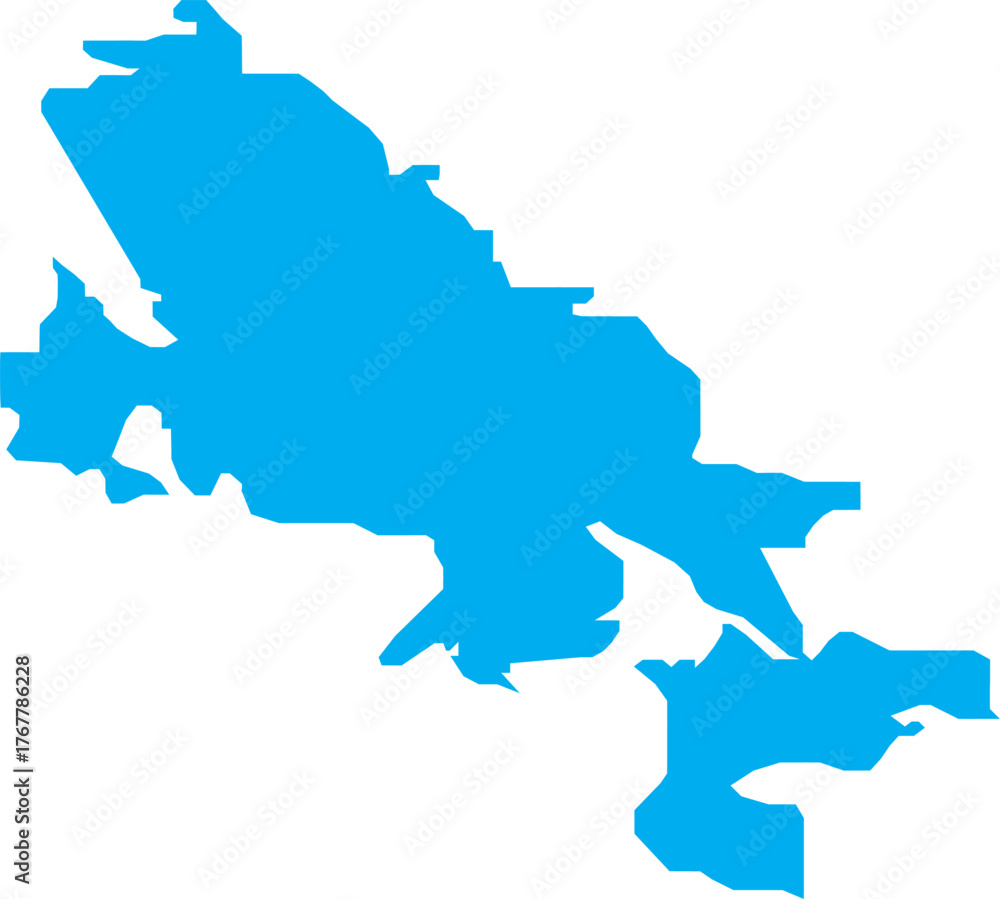 Fototapeta premium Lake Titicaca Vector Map Shape