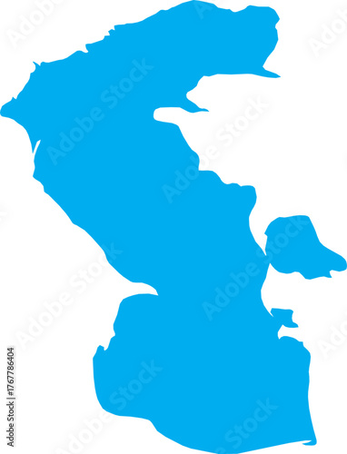 Caspian Sea Vector Map Shape