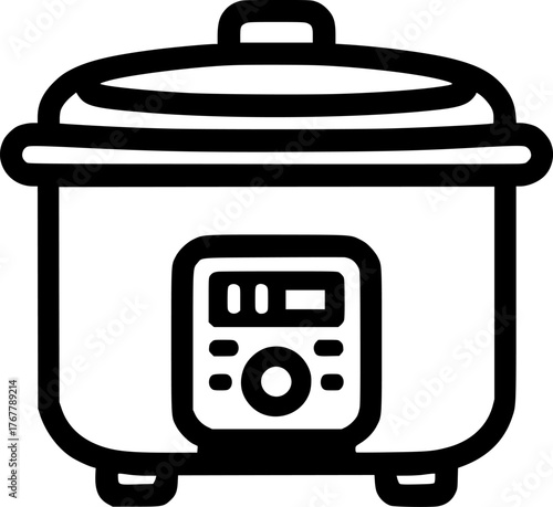 Rice cooker icon sign, symbol, vector, art