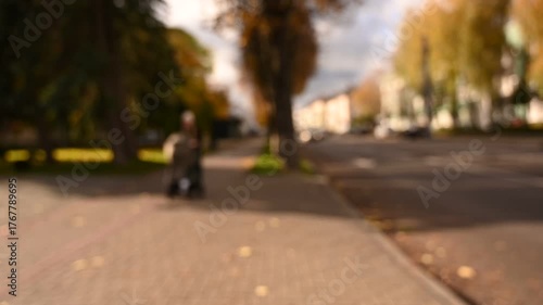 Wallpaper Mural  urban landscape defocused background autumn Torontodigital.ca