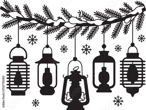 Vector illustration of Christmas tree