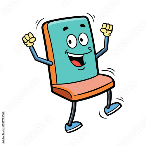 funny chair dancing happily