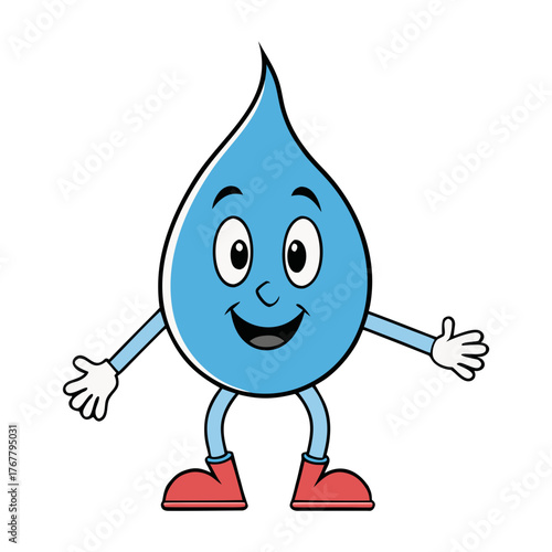 raindrop character dancing