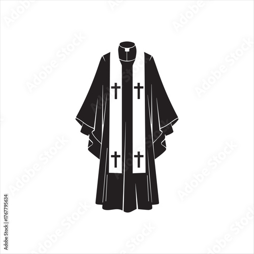 Clergy vestment chasuble icon for religious services and ceremonies