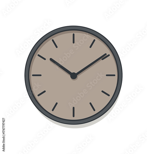 clock modern home accessories and functional decor flat vector illustration style isolated on white background