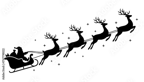 Santa Claus with reindeer