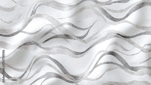 Abstract Watercolor Waves in Shades of Gray and White Creating a Modern Serene Backdrop for Graphic Design and Digital Art Projects Evoking Calmness and Sophistication