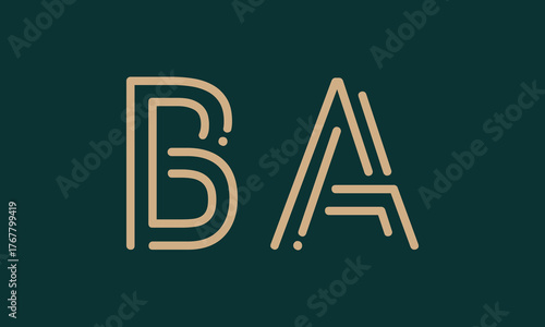 BA B ba initial logo | initial based abstract modern minimal creative logo, vector template image. luxury logotype logo, real estate homie logo. typography logo. initials logo