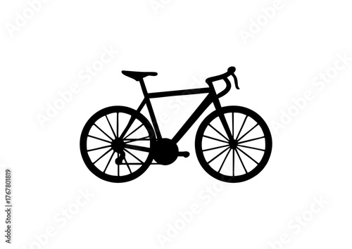 Velocity in Silhouette: A Racing Bike’s Angular Frame and Drop Bars—Outlined in the Geometry of Speed, Precision, and the Streamlined Spirit of Competitive Motion