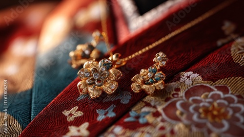 Moroccan jewelry styled with Japanese minimalist yukata