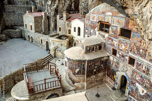 Sumela Monastery is a Greek Orthodox monastery and church complex located on Kara Hill, west of the Meryem Ana Creek within the borders of the Altındere Valley National Park.