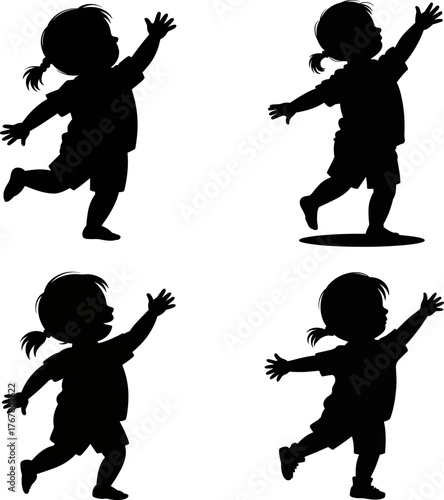 Disability Inclusion and Humanity Silhouette Art Disability Awareness and Kindness Silhouette Art child